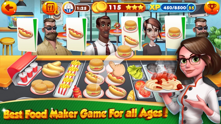 Cooking Games Fast Food Kitchen & Top Burger Chef