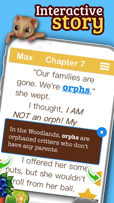 How to cancel & delete Orphs Chapter Book & Game: Grammar, Math & Science from iphone & ipad 1