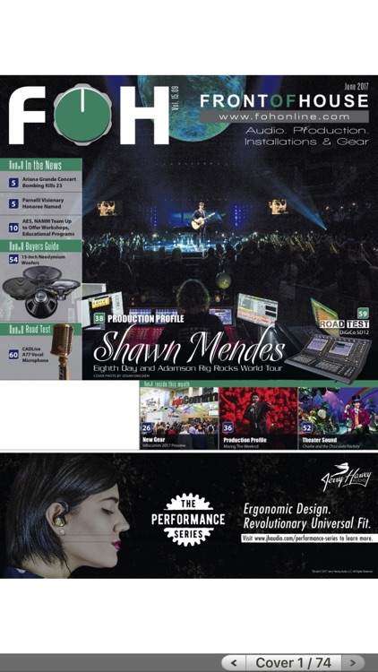 FRONT of HOUSE (FOH) Magazine