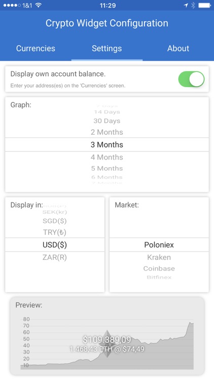Crypto Currency Widget & Complication: Ethereum screenshot-3