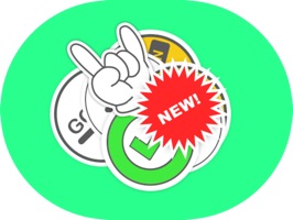 Express yourself with this fresh stickers