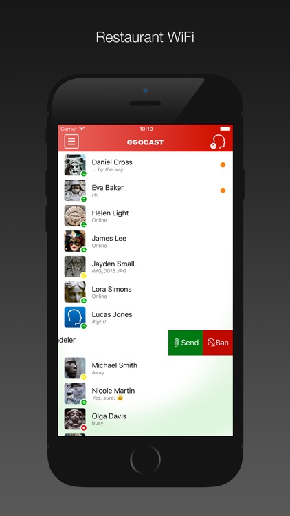 Egocast x. WiFi social group