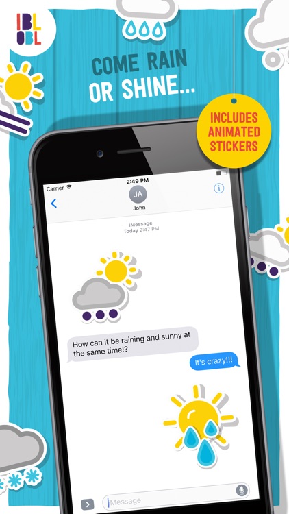 Ibbleobble Weather Stickers for iMessage