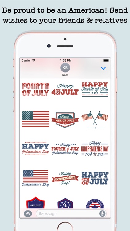 4th Of July Wishes Stickers For iMessage