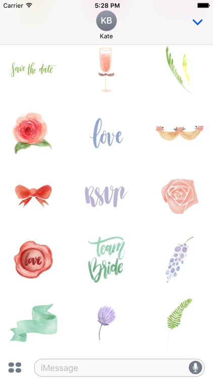 Beautiful Bridal Wedding stickers