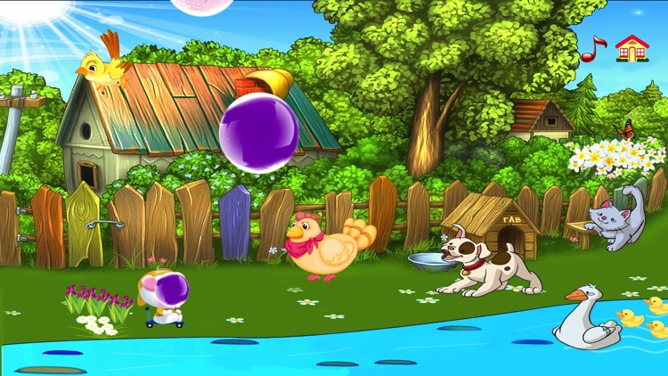 Bubble Farm: kid farm game of funny animal sounds