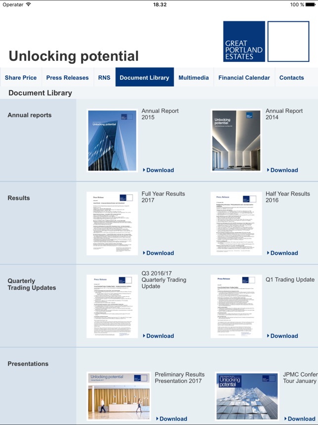 Great Portland Estates plc Investor Relations App(圖3)-速報App