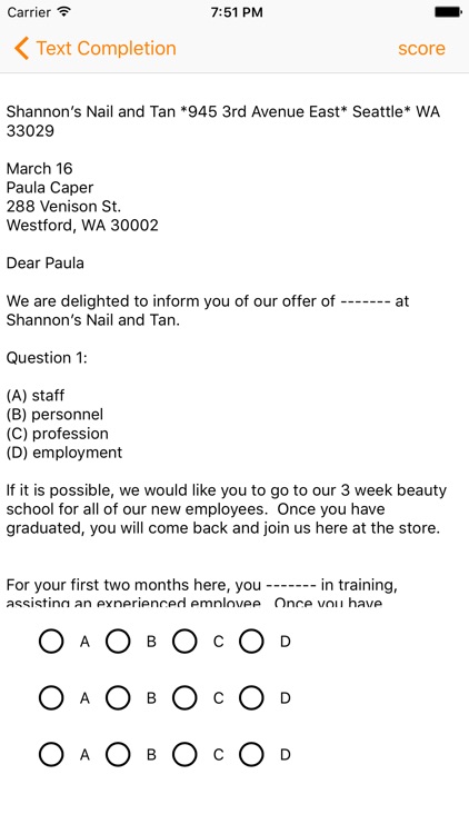 Toeic Practice actual test screenshot-4