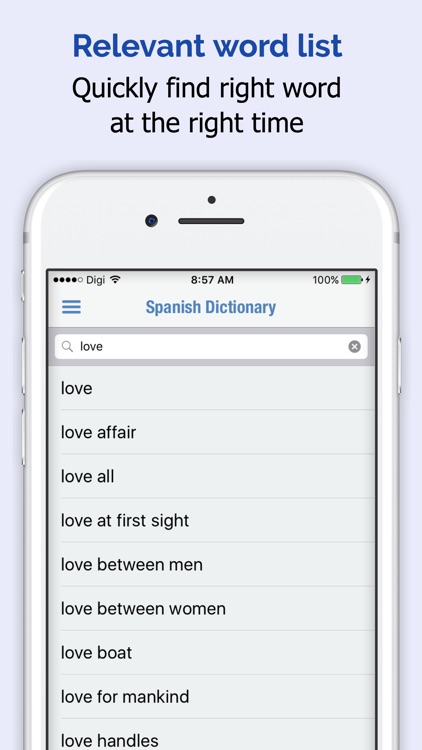 Spanish Translator - English Spanish Dictionary