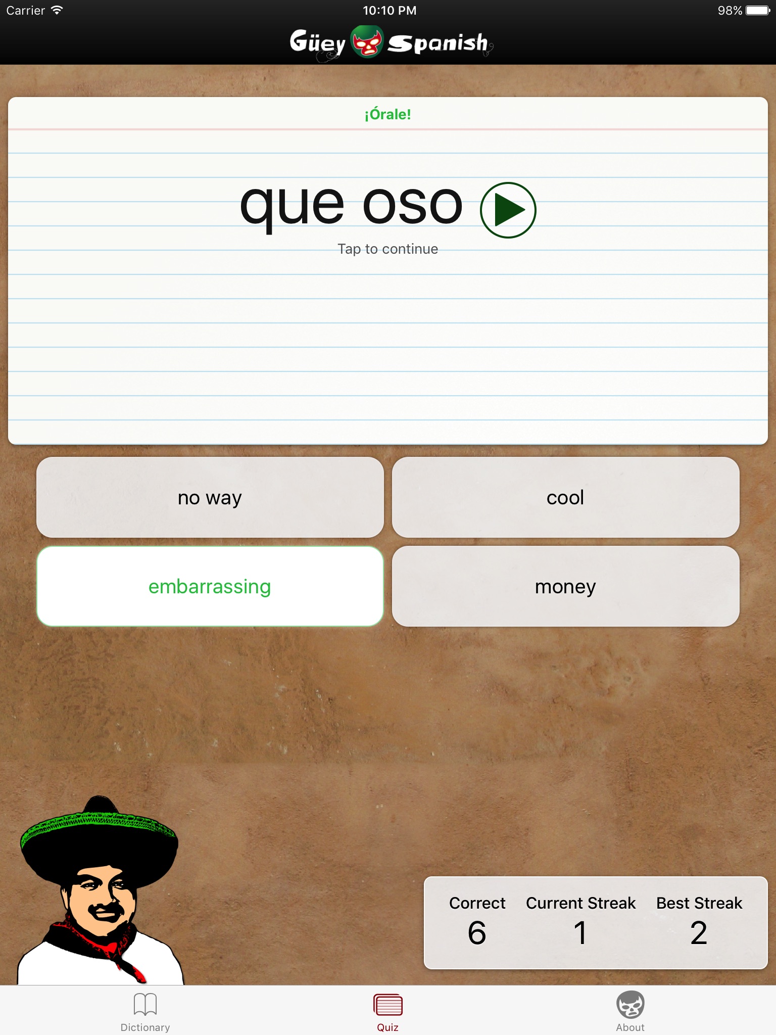 Güey Spanish screenshot 4