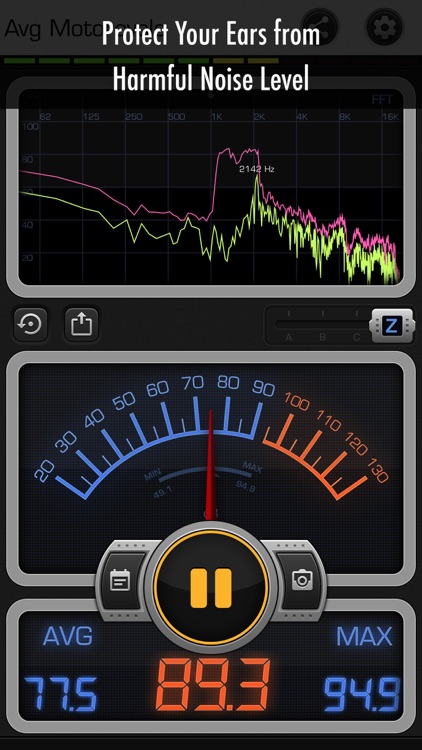 Decibel 10: Noise dBA Meter, FFT Spectrum Analyzer screenshot-3