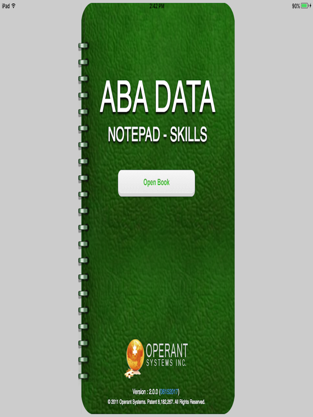 ABA Data NotePad - Skills