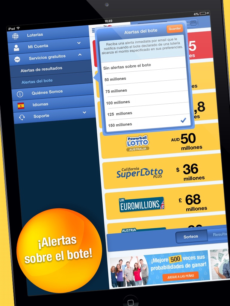 theLotter – Play Lotto on iPad screenshot 3