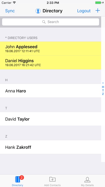 Directory - your address book