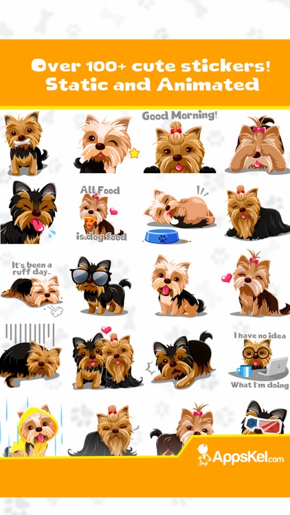 Yorkie Emoji:Yorkshire Terrier Dog Sticker App