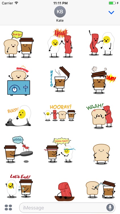 Animated BIG Breakfast Stickers