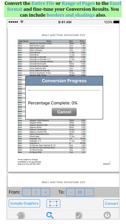 PDF to Excel by PDF2Office - the PDF Converter screenshot-3