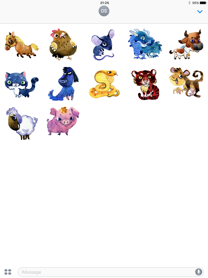 Zodiac Animal Stickers