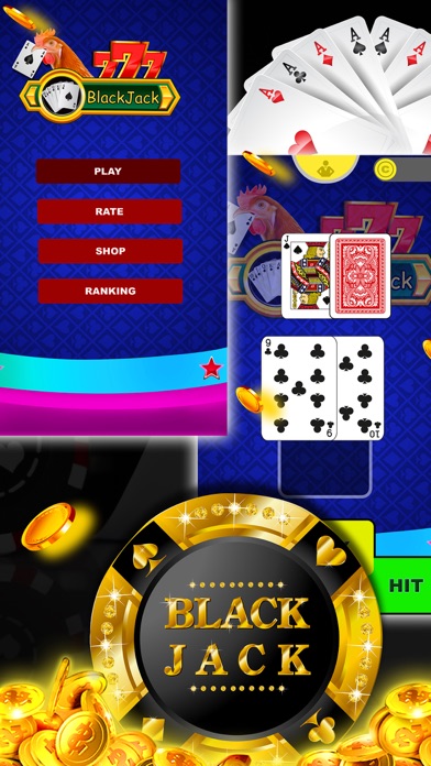 Chicken Blackjack Card Game screenshot 2