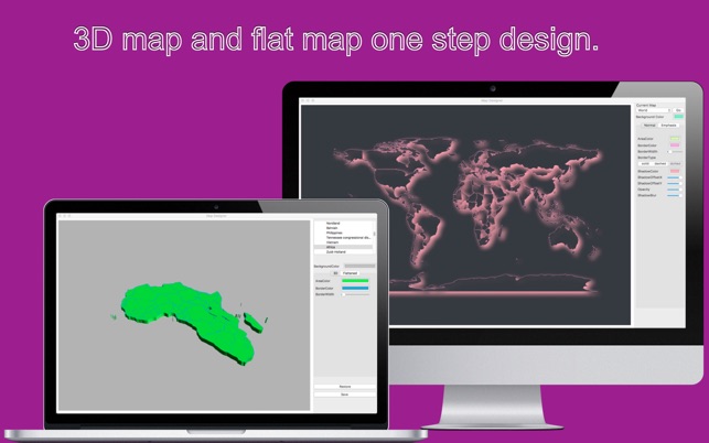 Map Designer(3D and Flattened)