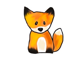11 animated Little Fox handmade stickers