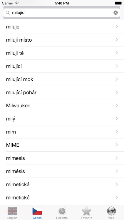 Czech English dictionary screenshot-3