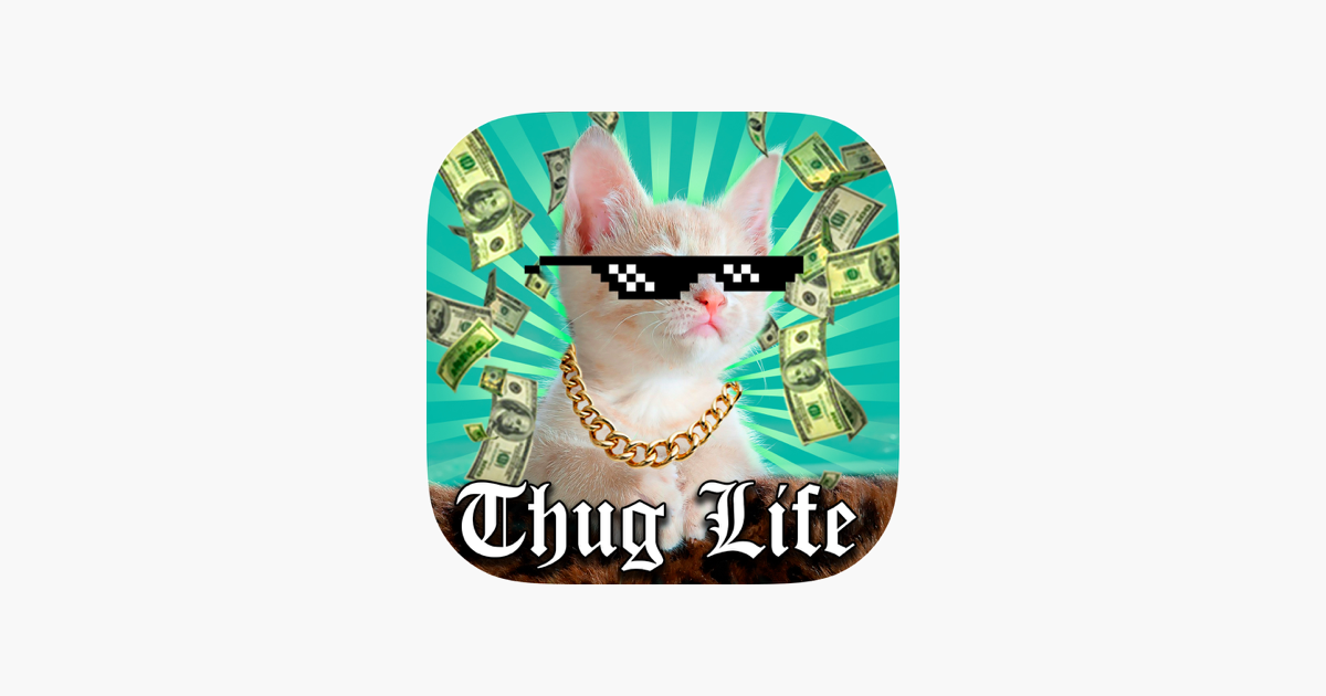 Critically Make dinner wax Thug Life Photo Stickers - Photo maker on the App Store