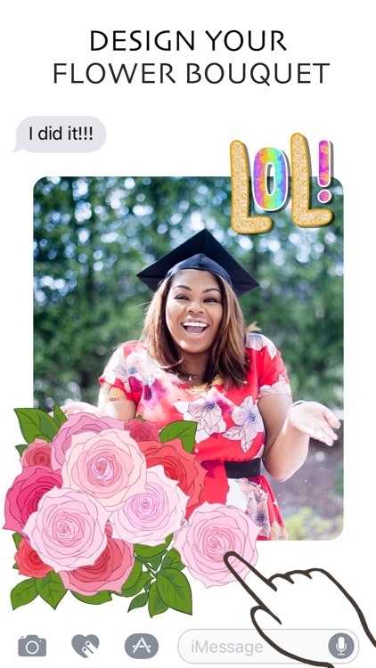 FloralShop: 2017 Graduation & More Flower Stickers screenshot-0