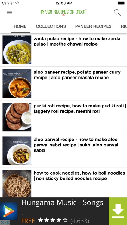veg recipes of india
