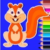 Squirrel Coloring Drawing Book Games For Kids
