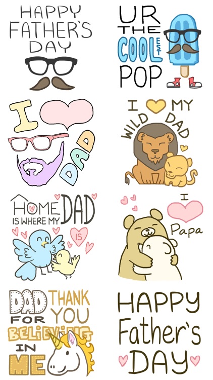 Father's Day Animated Sticker Pack: Coolest Pop