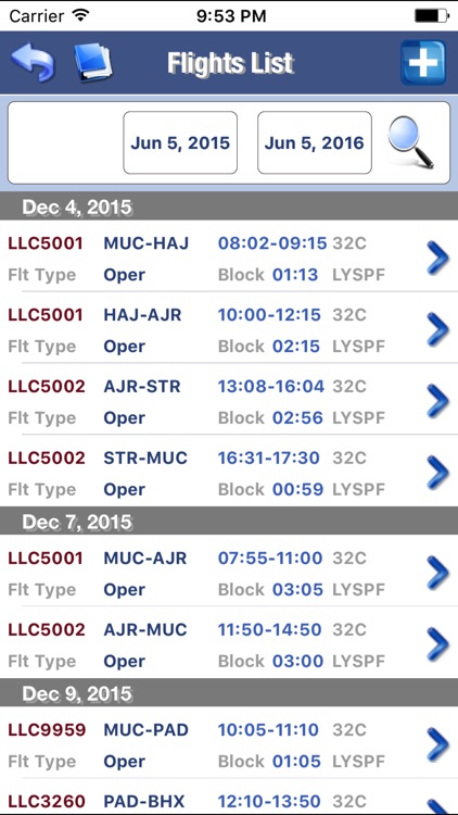 EASA Flight Log