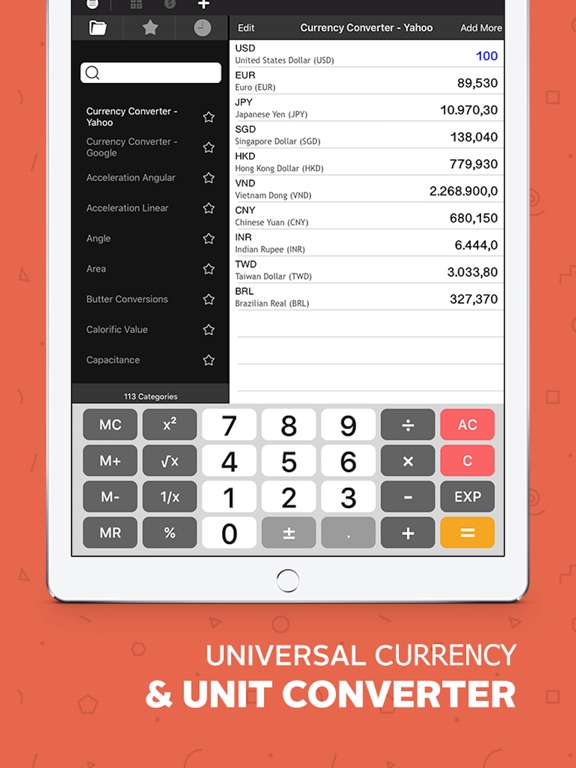 Calculator & Unit Converter Screenshots