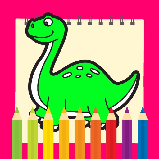 Dinosaur Coloring Pages Kids Game Icon