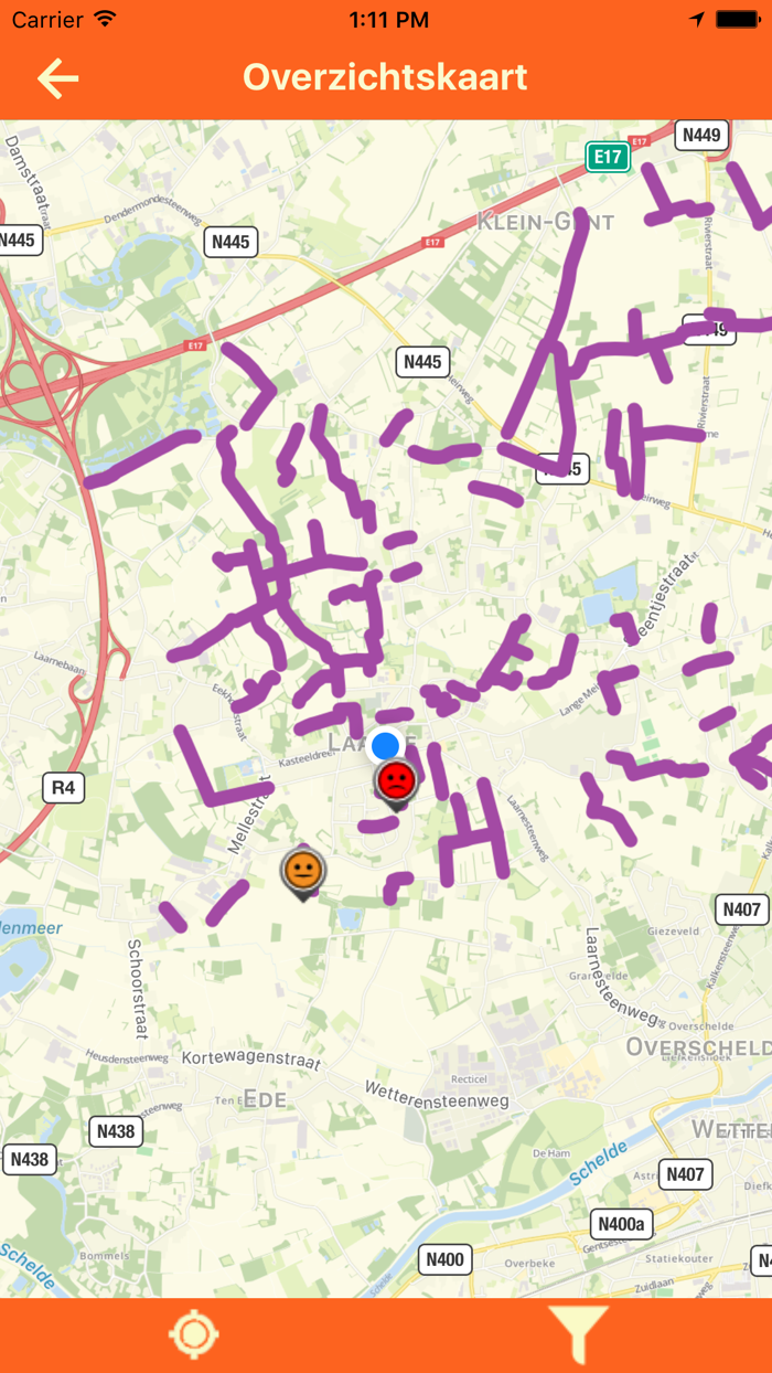 MobiMelder Trage wegen