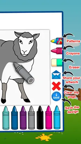 Game screenshot Farm Animals Coloring Book for Kids & Preschoolers apk