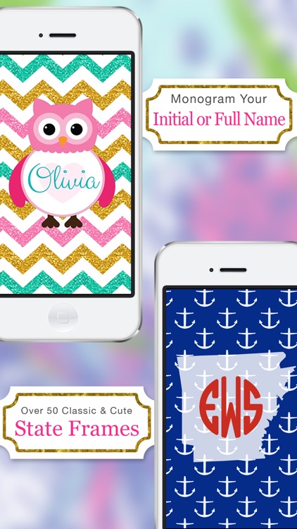 Monogram Wallpaper DIY Glitter Backgrounds Maker