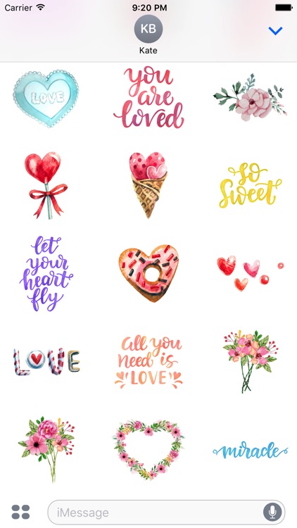 Watercolor Love, Gifts & Quotes Stickers screenshot-4