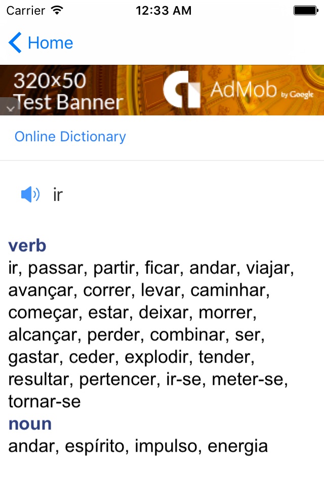 Portuguese English Dictionary screenshot 3