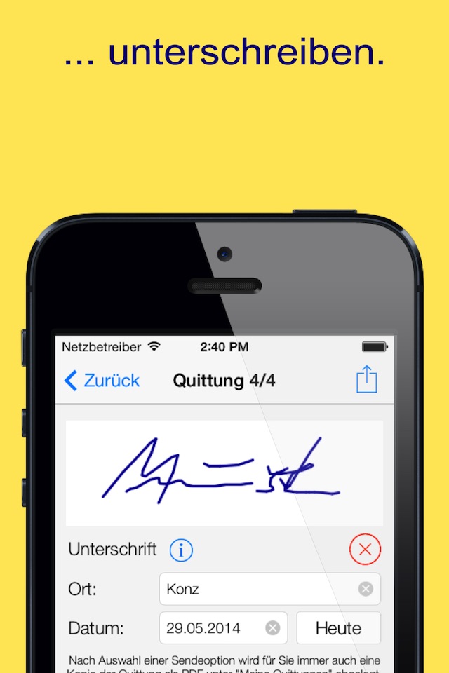 Quittung PLUS - Der Quittungsblock. screenshot 4