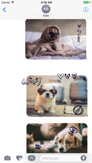 Animated Cute Dog Stickers