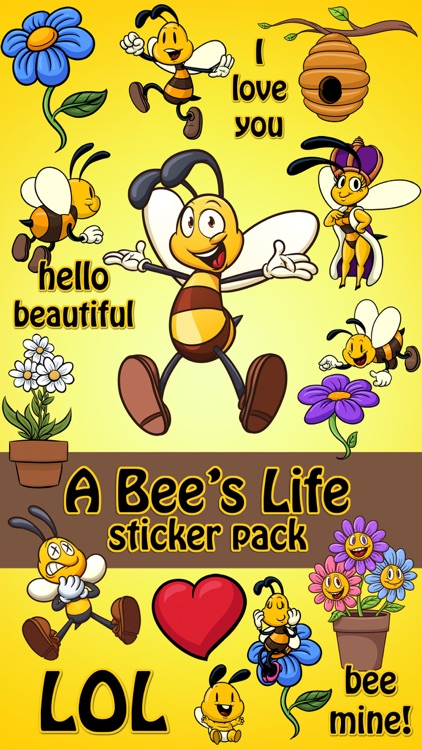 A Bees Life Bee and Flower Sticker Pack