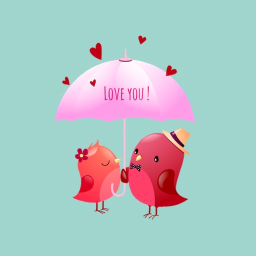 Love Couple Birds Sticker