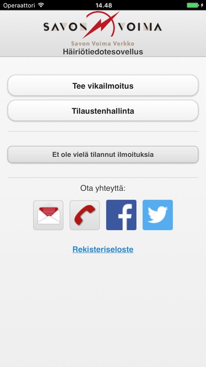 Savon Voiman häiriötiedote
