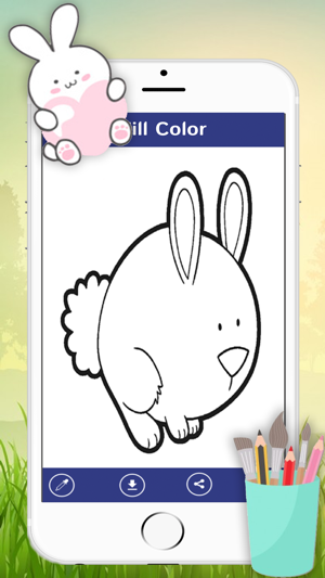 可爱的兔子着色绘画书为孩子(圖4)-速報App