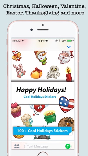 Animated Holidays Sticker Pack For iMessage(圖1)-速報App