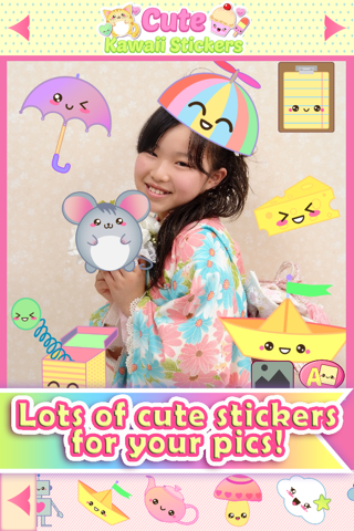 Kawaii Stickers for Photos: Cute Sticker Selfie screenshot 3