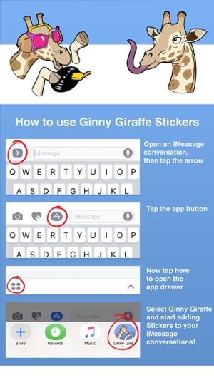 Ginny Giraffe: Animal Sticker Pack(圖2)-速報App