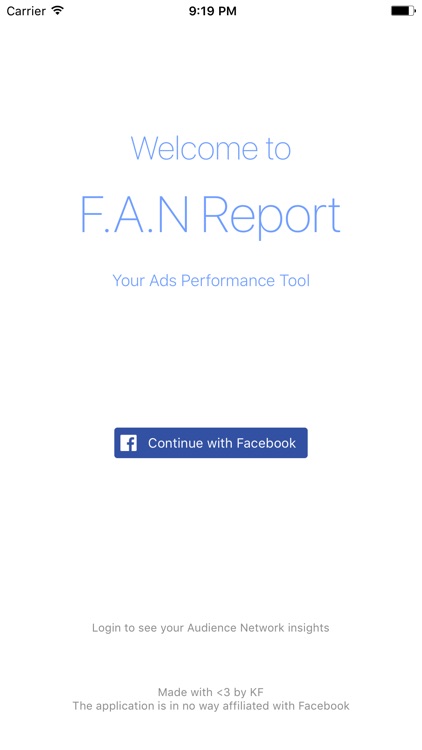 F.A.N Report - Audience Network Performance