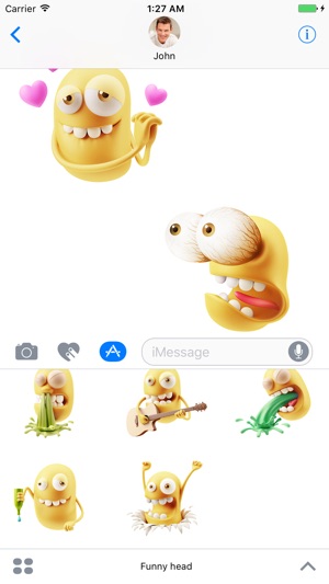 Funny Head - Stickers for iMessage(圖4)-速報App